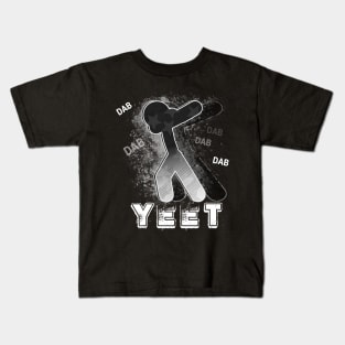 Yeet Dab - Dabbing Yeet Meme - Funny Humor Graphic Gift Saying - Black Grey Kids T-Shirt
